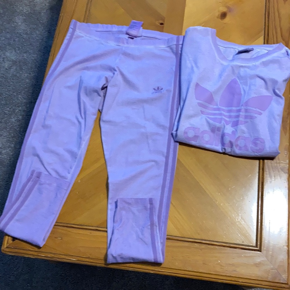 Purple Capri adidas set